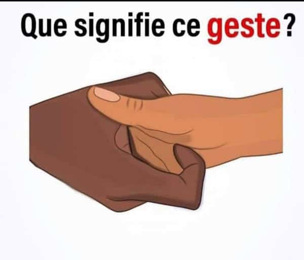 Geste subtil de communication non verbale