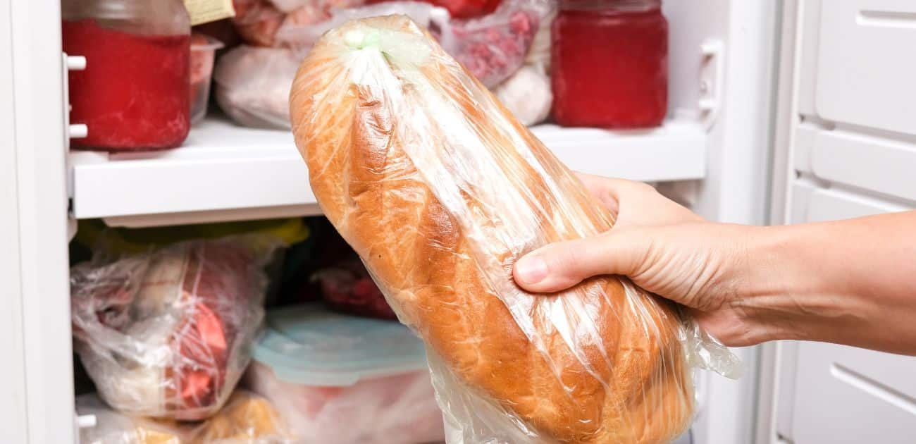 Pain congelé dans un sac