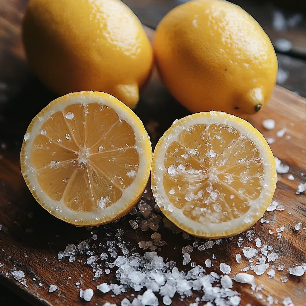 Citrons coupés avec sel