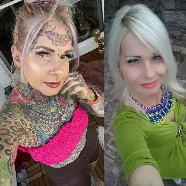 Comparaison avant/après tatouages