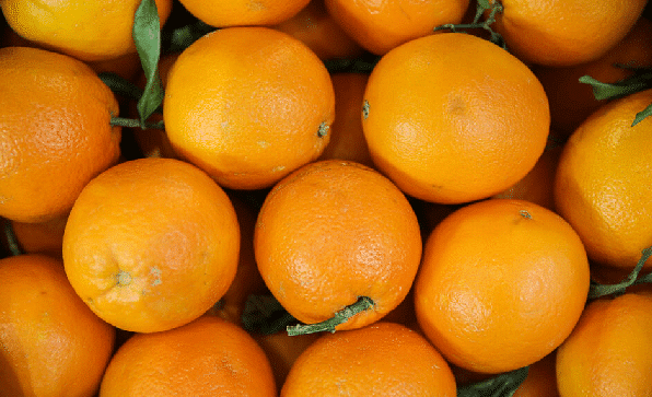 Oranges sur un étal de marché