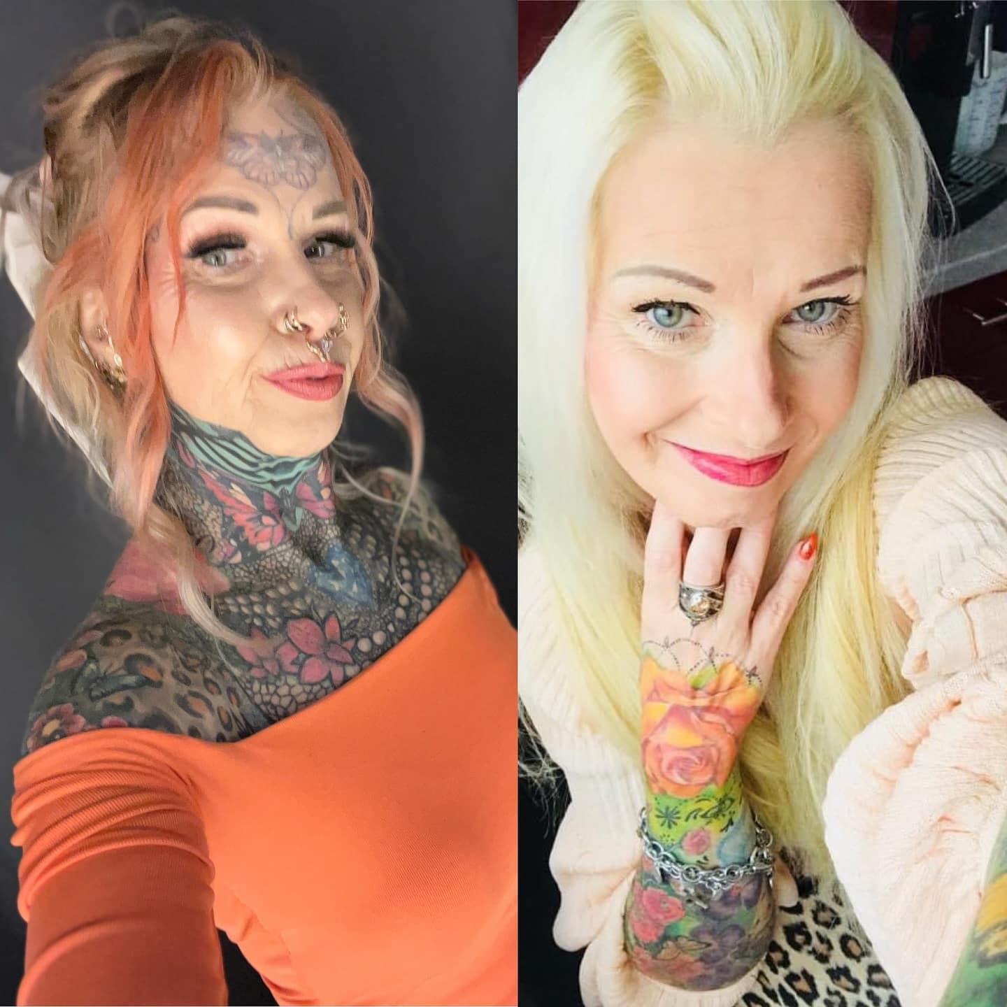 Kerstin Tristan arborant fièrement ses tatouages