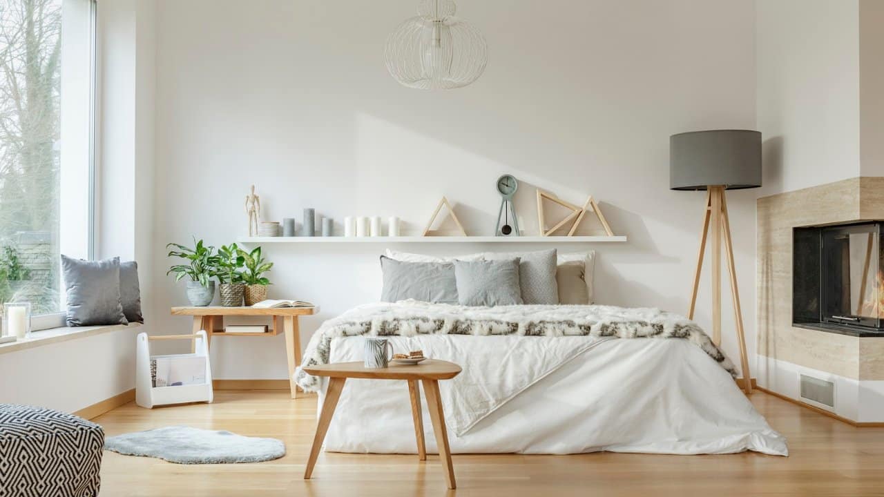 Chambre avec décoration naturelle