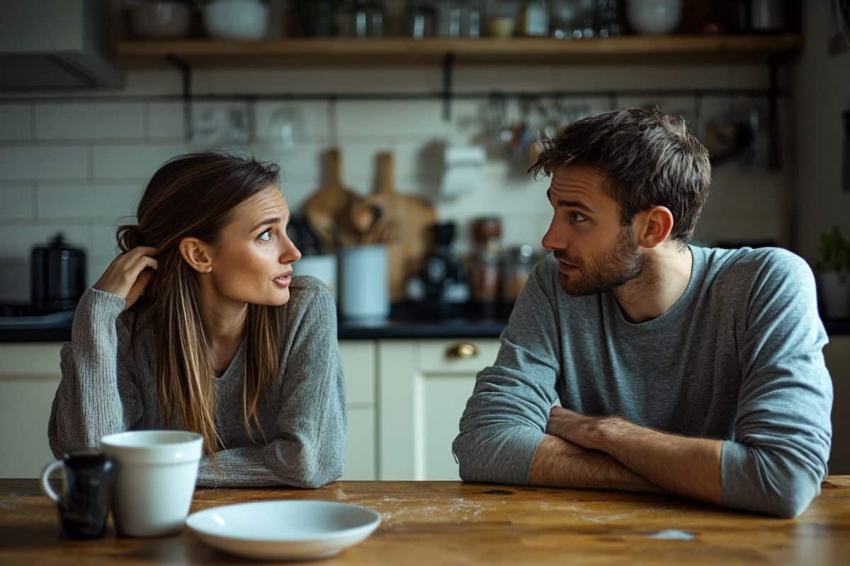 Femme surprise par une annonce
