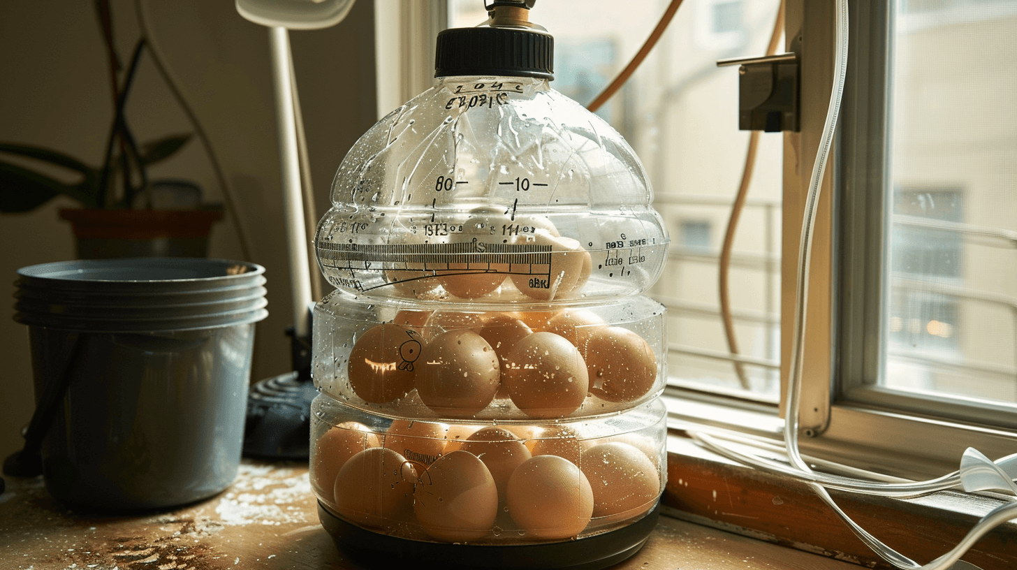 Œufs à couver dans un incubateur