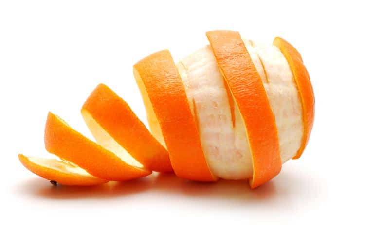 Zestes d'orange frais