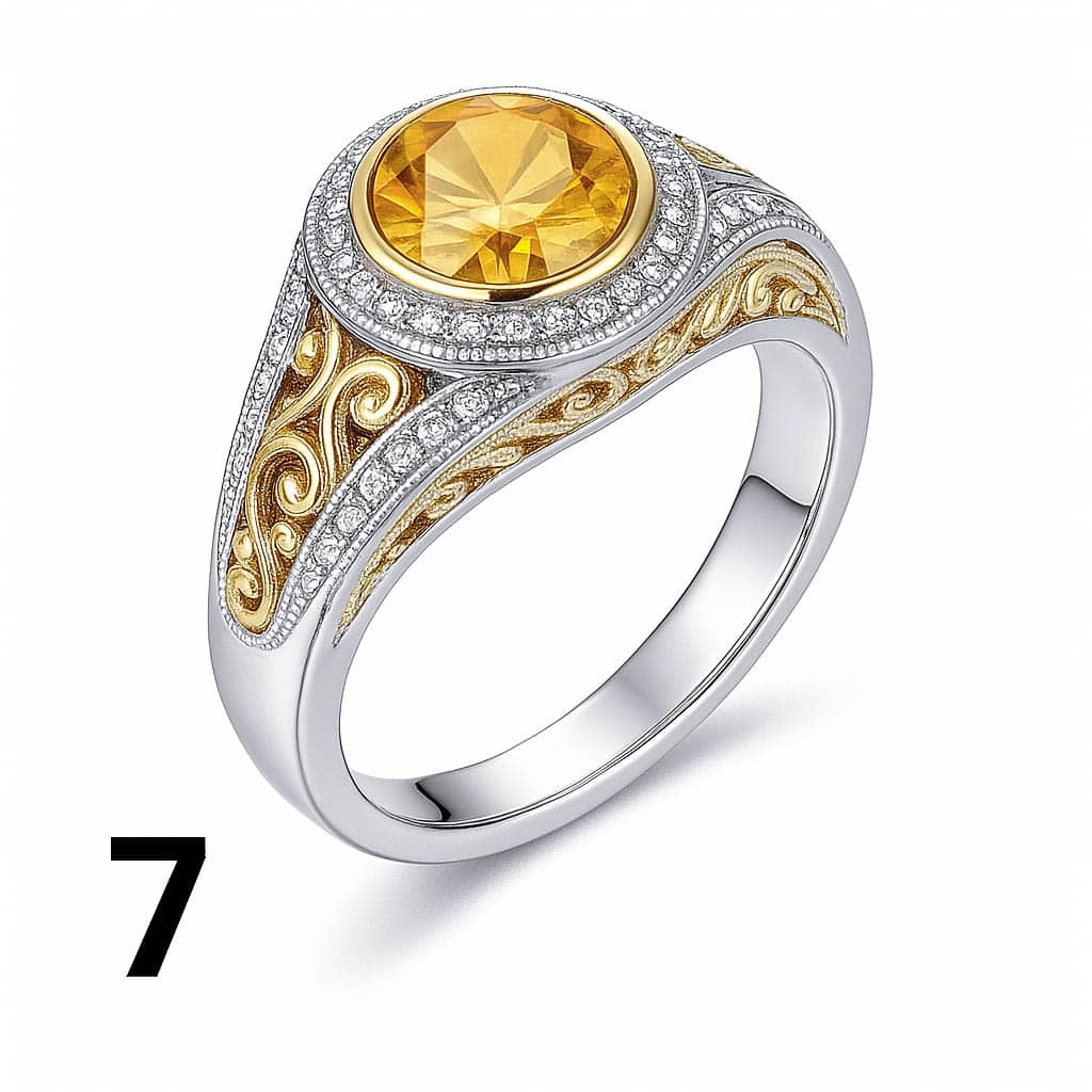 Bague orange vibrante