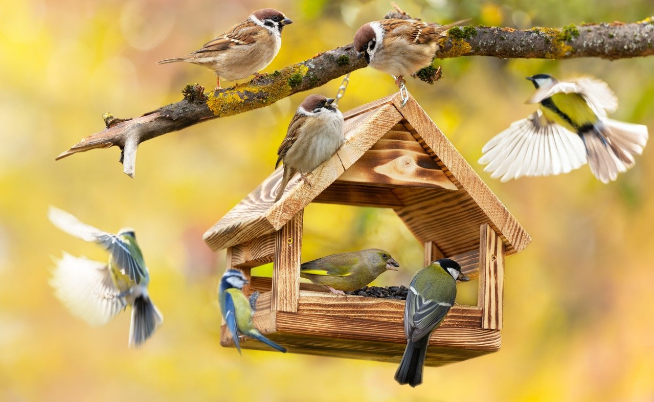 Mangeoire à oiseaux accessible