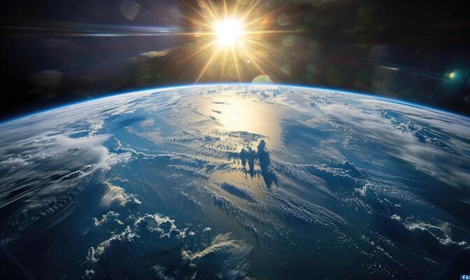 Vue de l'espace représentant la fragilité de la vie