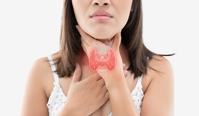 illustration médicale de la thyroïde