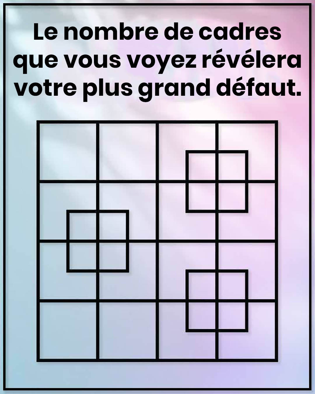Test visuel avec des carrés imbriqués