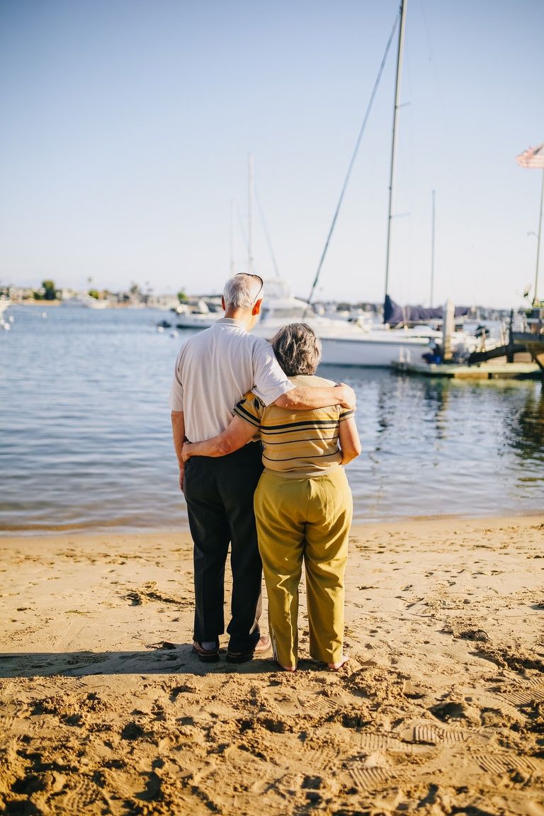 Couple âgé heureux