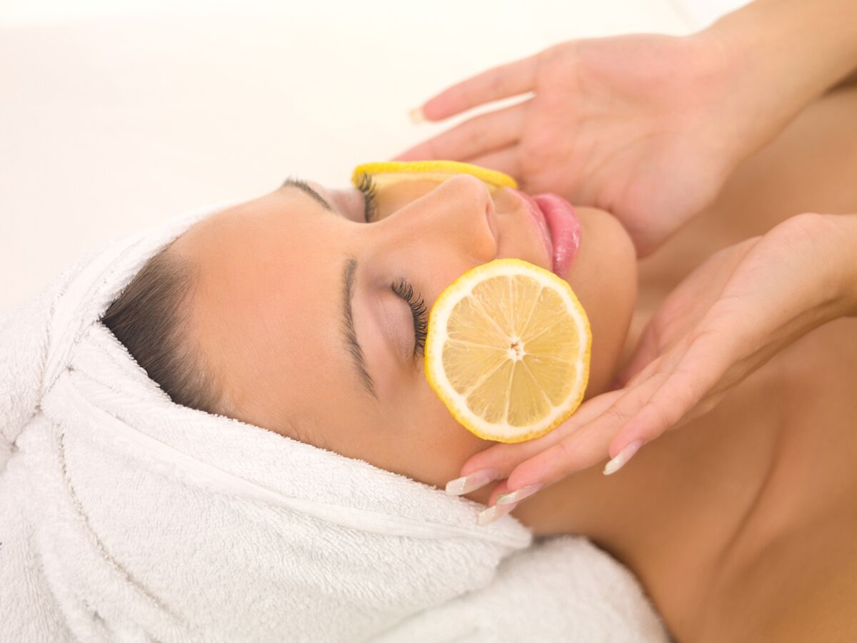Citron coupé en deux