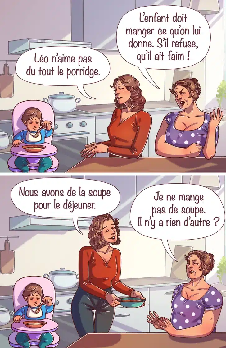 Enfant devant son assiette à moitié pleine