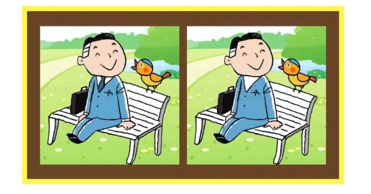 Illustration du défi des différences dans un parc