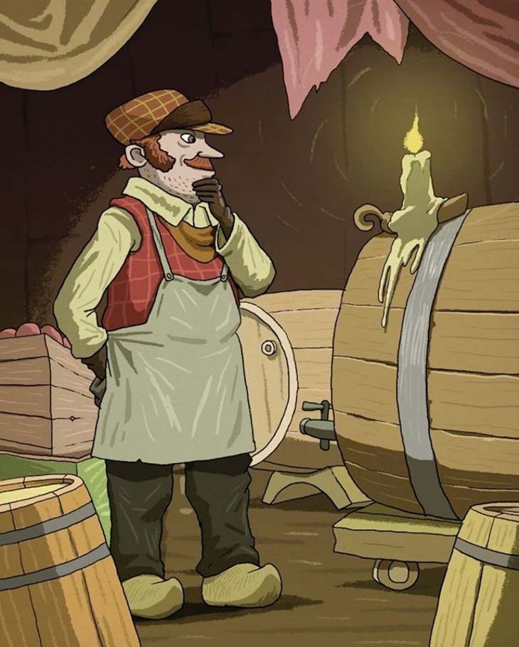 Illustration d'une énigme visuelle avec une bouteille cachée