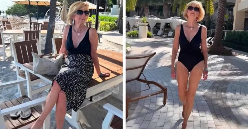 Candace posant avec style devant un miroir