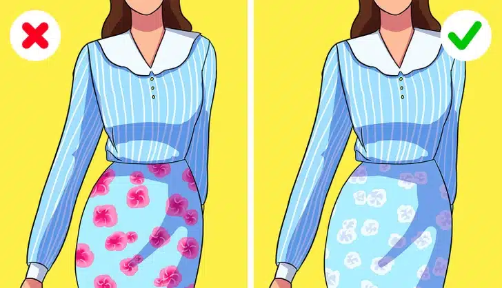 Tenue avec imprimés harmonieux