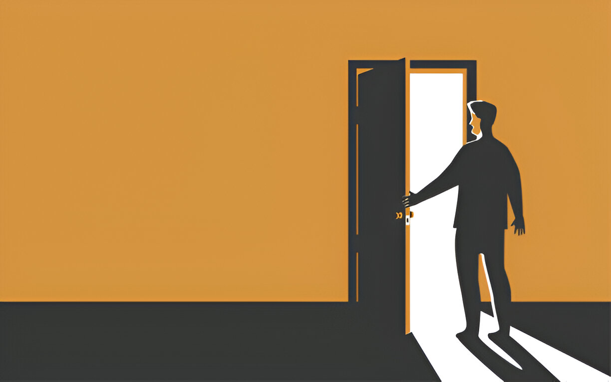 Père de famille rentrant à la maison
