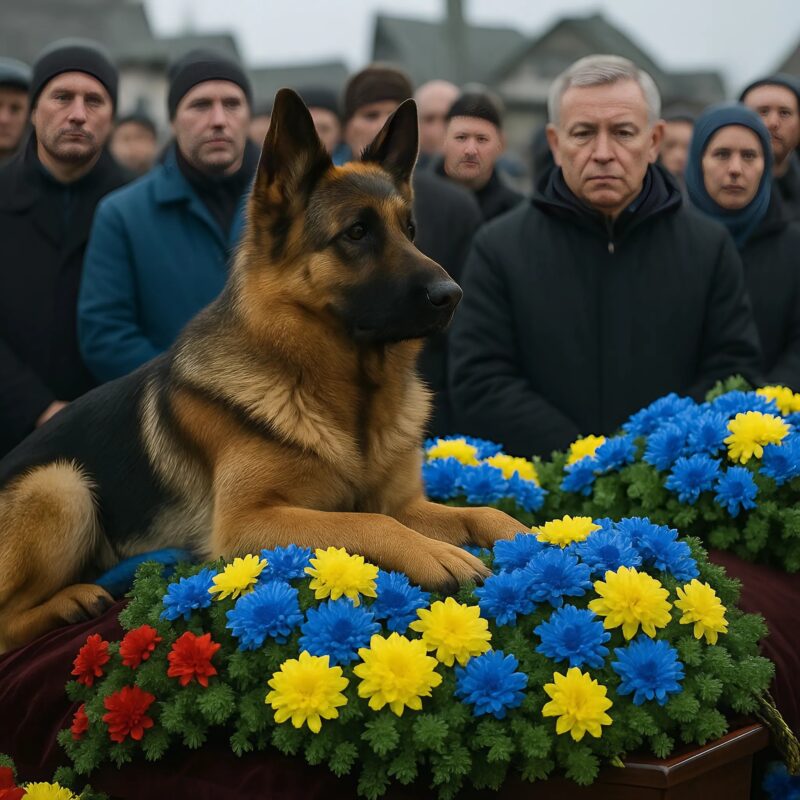Chien de police alertant lors d'une cérémonie