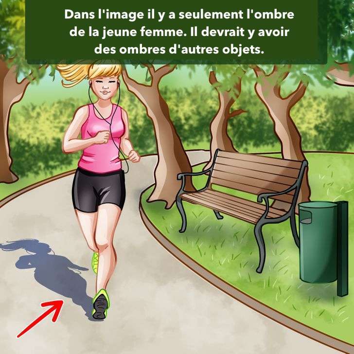 Solution du test visuel avec ombre manquante