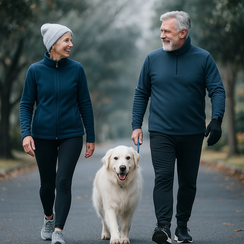 Couple de seniors partageant une activité physique bien-être