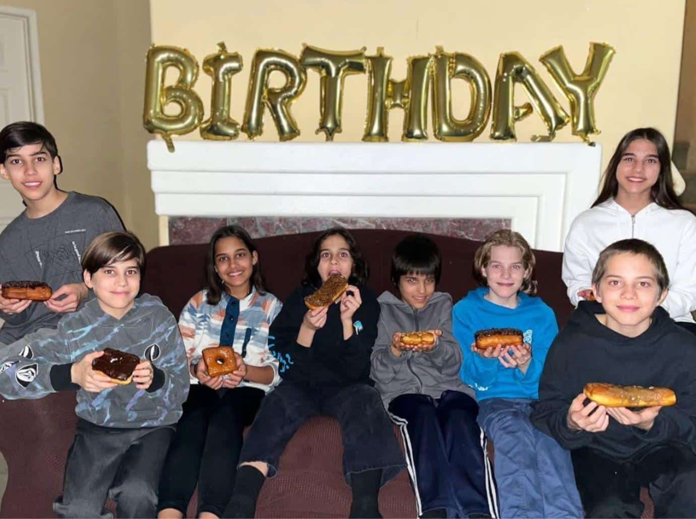 Nadya Suleman entourée de ses enfants lors des célébrations