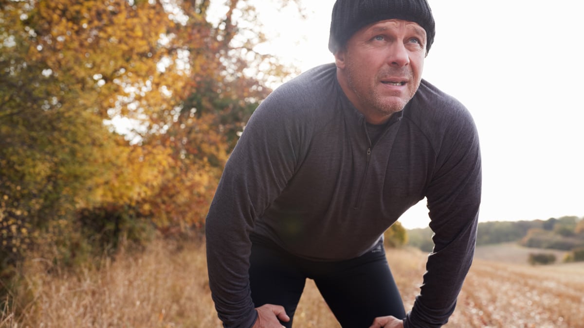 Personne essoufflée après un effort modéré