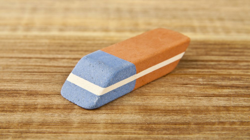 Gomme bicolore rose et bleue