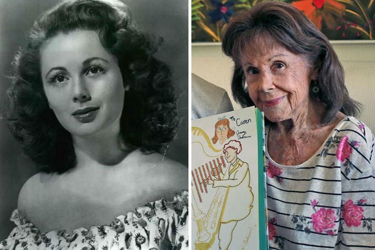 Caren aujourd'hui, souriante, témoignant d'une longue vie bien remplie