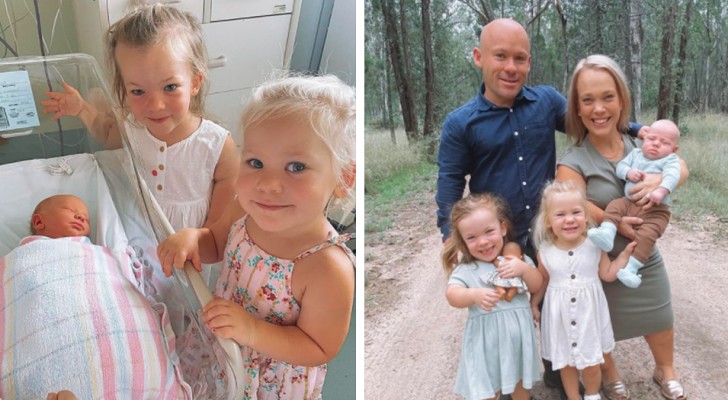 La famille réunie, parents et trois enfants, partageant un moment de complicité