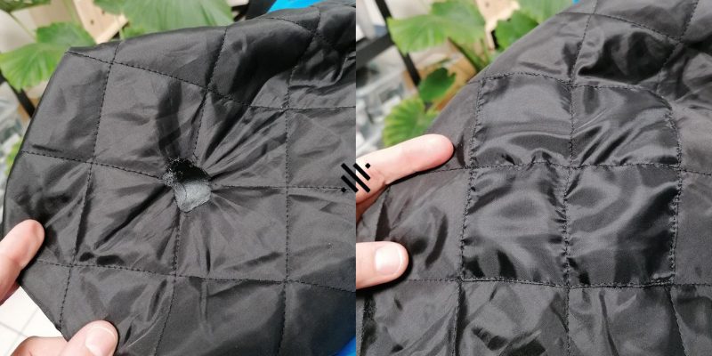 Matériel de couture à la main : fil, aiguille et tissu