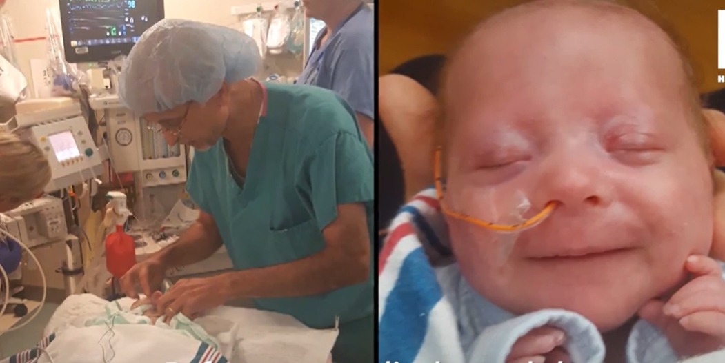 Mathieu bébé prématuré en couveuse ou soins néonatals