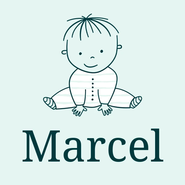 Écriture stylisée du prénom Marcel
