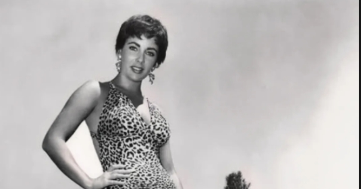 Collage photographique montrant Elizabeth Taylor et son fils